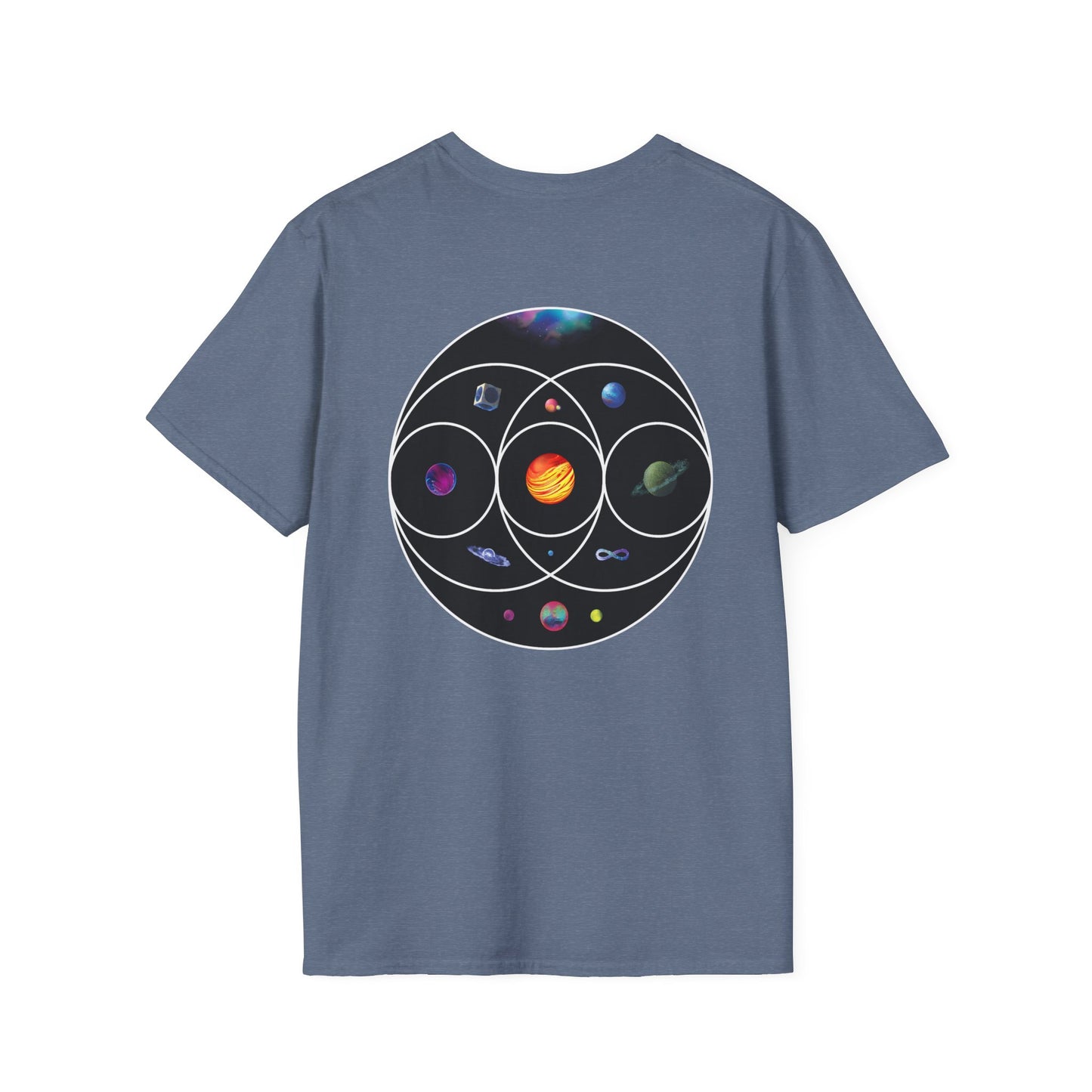 Unisex Softstyle T-Shirt Inspired by Coldplay’s Illustration Concept_B