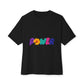 Retro Flower Power Color Pop Unisex Oversized Boxy Tee