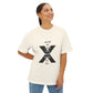 Abstract Paw and Brush Stroke Oversized Boxy Tee