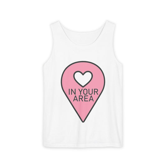 In Your Area Pin Marker – Dyed Tank Top