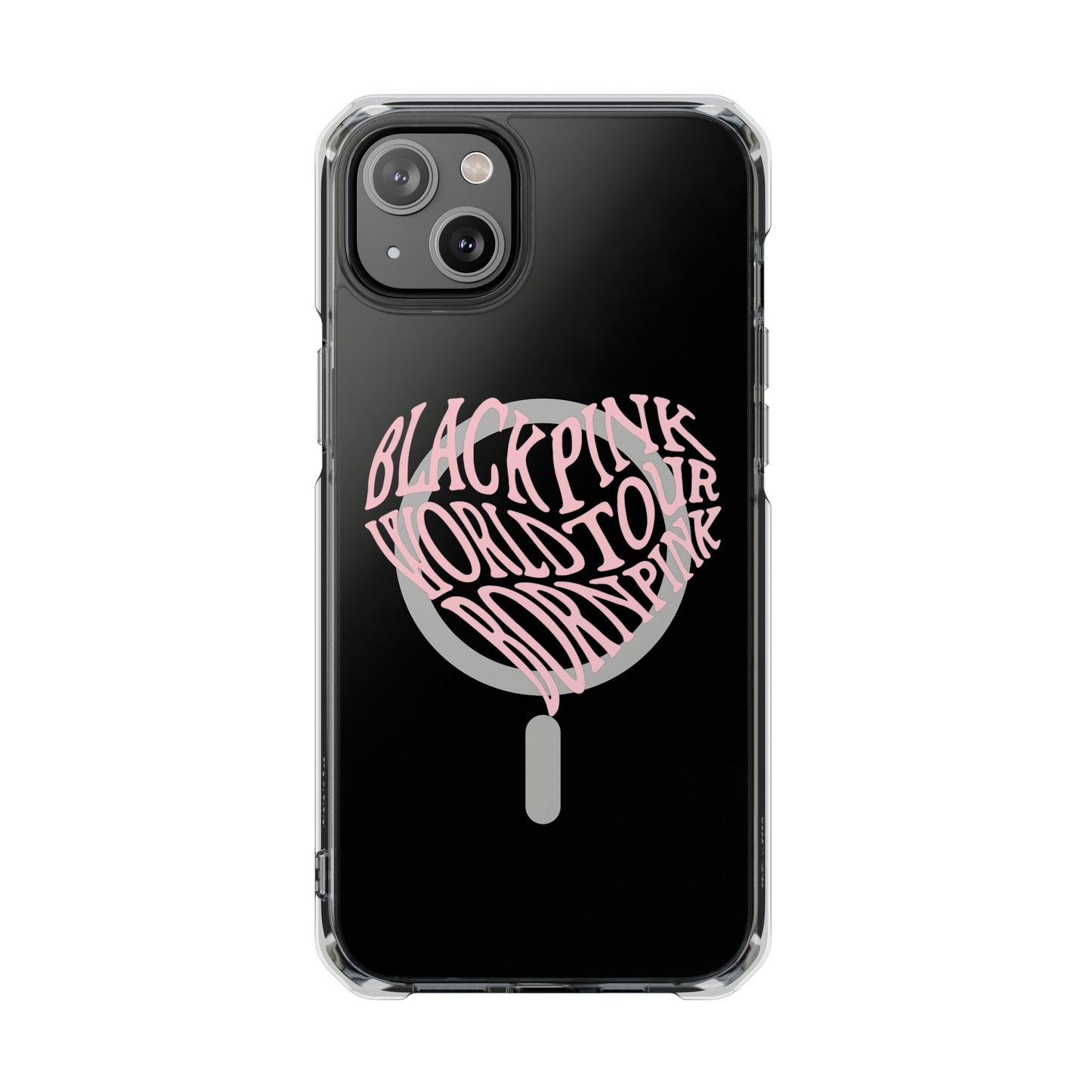 Born Pink Heart Typography - Magnetic Clear Impact Case