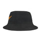 Orange Lightning Text Logo Bucket Hat