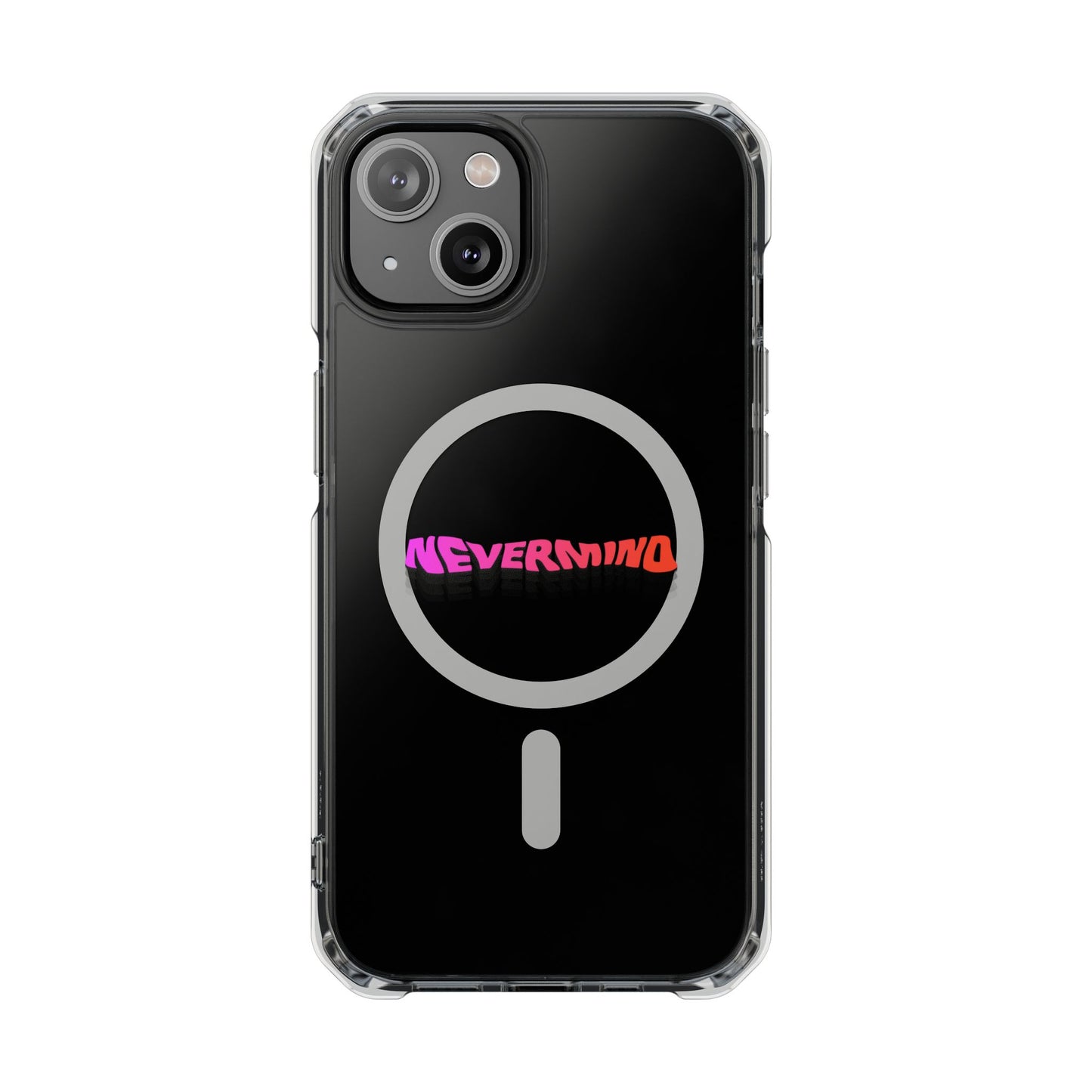 Wavy Groovy Typography Magnetic Clear Impact case