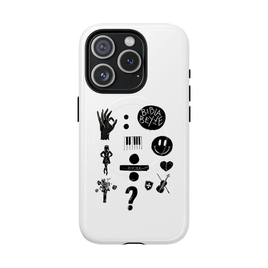 Ocean Wave with Heart Outline Tough Magnetic case