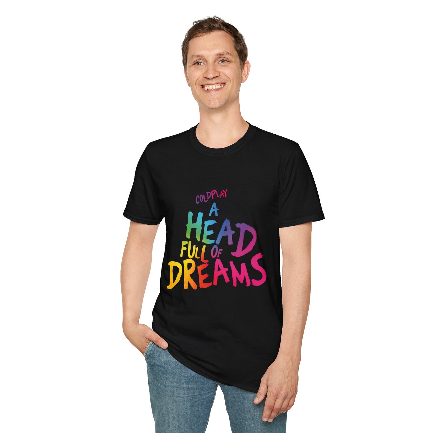 Unisex Softstyle T-Shirt Inspired by Coldplay’s Iconic A Head Full of Dreams