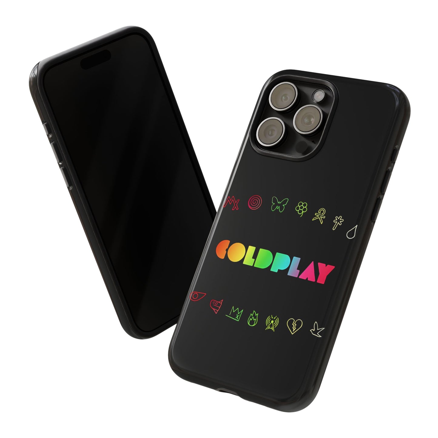 Premium Tough Case for iPhone 12 to 16 Pro Max Showcasing Coldplay’s Signage