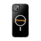 Orange Lightning Text Logo Magnetic Impact Case