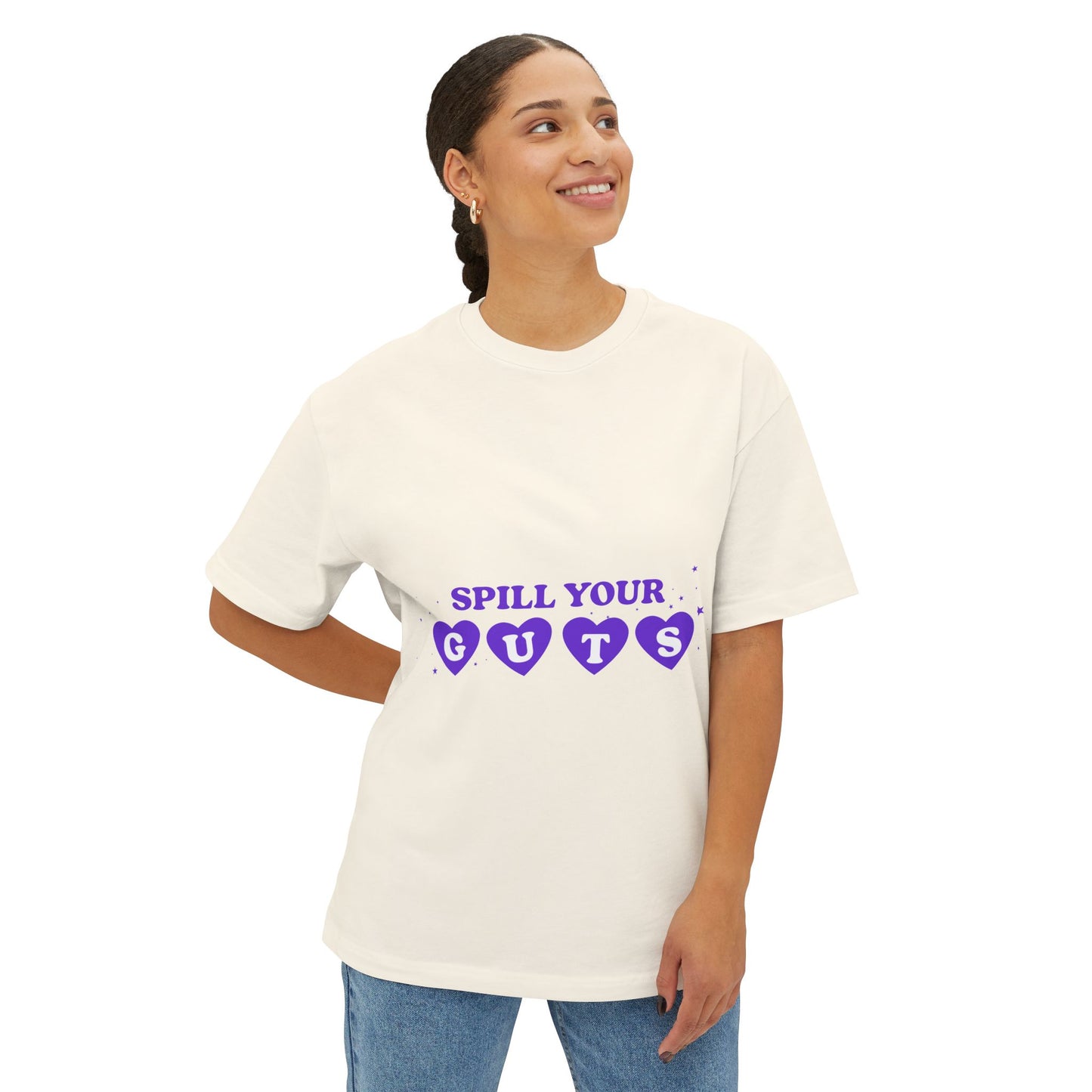 Spill Your Guts Heart-Oversized Tee