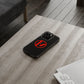 Crimson Orbit Clear Case