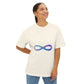 Cosmic Infinity Loop Unisex Oversized Boxy Tee