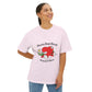 Abstract Guitar Sketch Oversized Boxy Tee