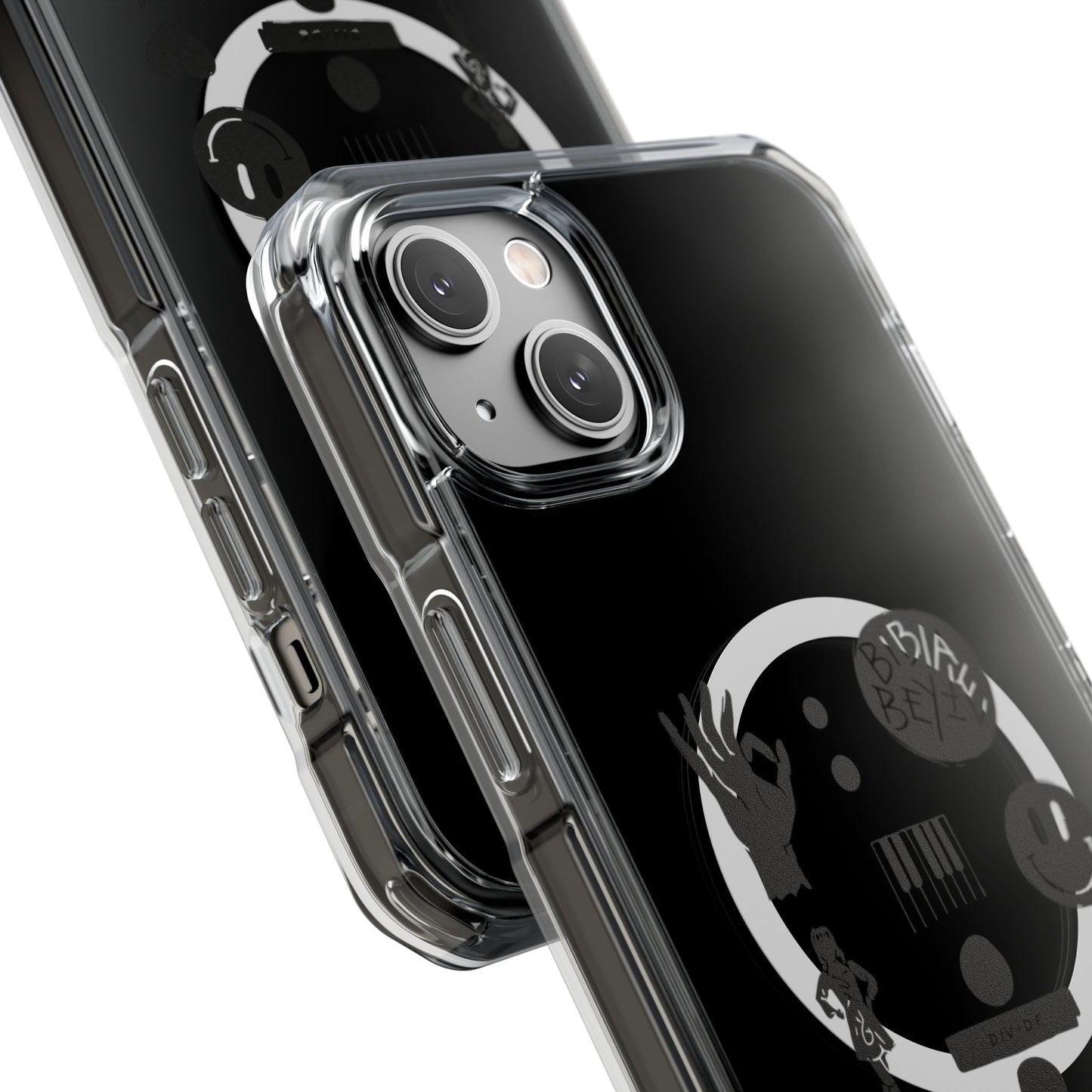 Ocean Wave with Heart Outline Magnetic Clear Impact Case