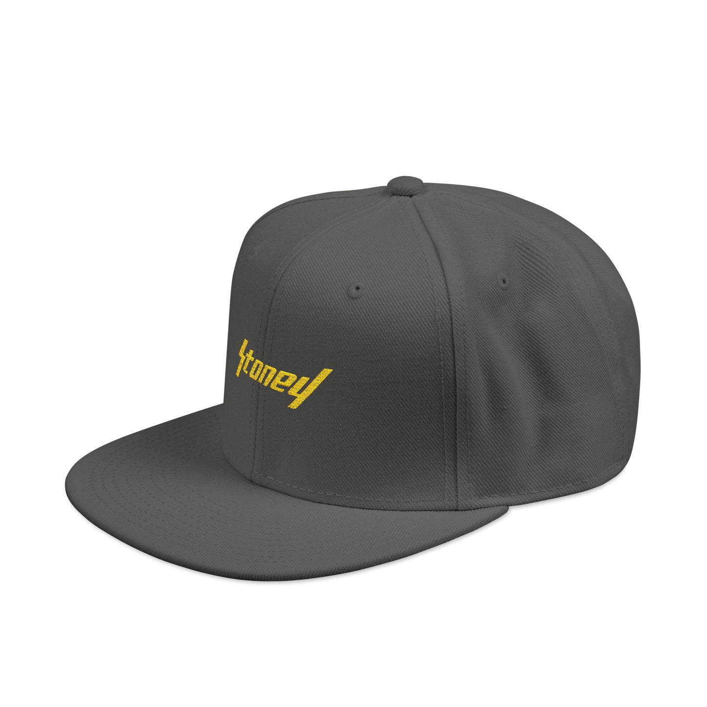 Orange Lightning Text Logo Snapback Cap