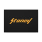Orange Lightning Text Logo Canvas