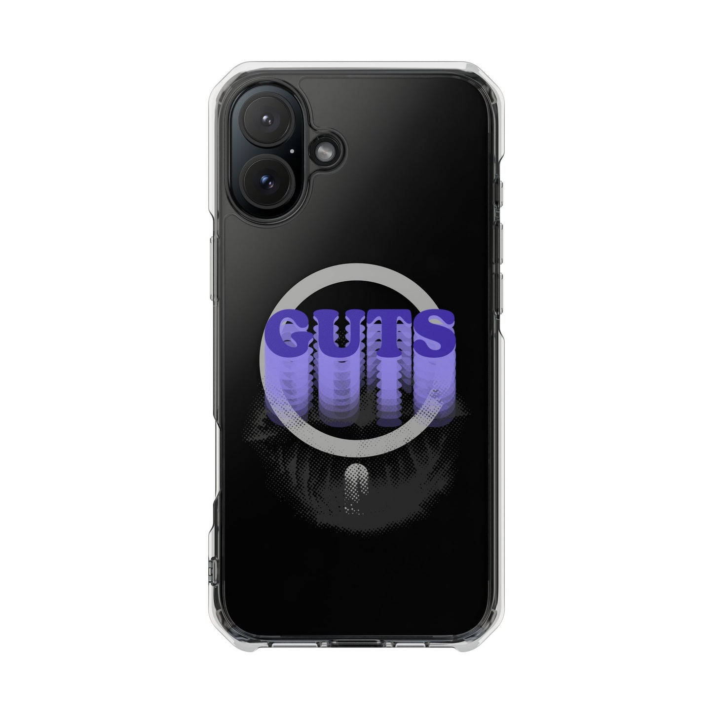Guts Drip Effect Halftone Magnetic Clear Impact Case