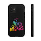 Premium Tough Case for iPhone 12 to 16 Pro Max Showcasing Coldplay’s Iconic A Head Full of Dreams