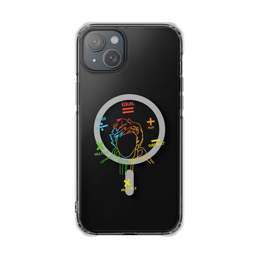 Minimalist Divide Symbol with Brush Magnetic Clear Impact Case