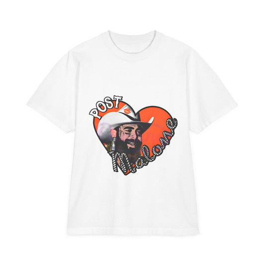 Unisex Garment-Dyed Drop-Shoulder T-Shirt – Post Malone Heart Design