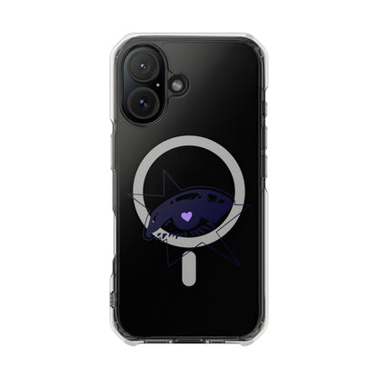 Purple Starry Eye Magnetic Clear Impact Case