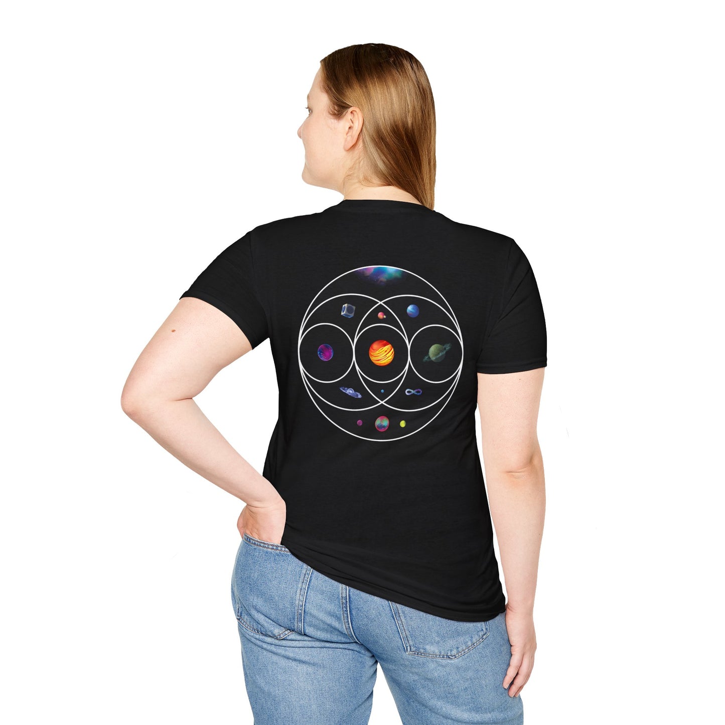 Unisex Softstyle T-Shirt Inspired by Coldplay’s Illustration Concept_B