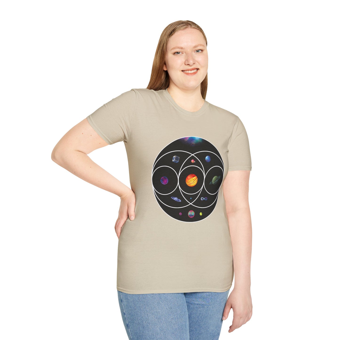 Unisex Softstyle T-Shirt Inspired by Coldplay’s Illustration Concept