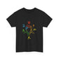 Minimalist Divide Symbol with Brush Unisex Heavy Cotton Tee