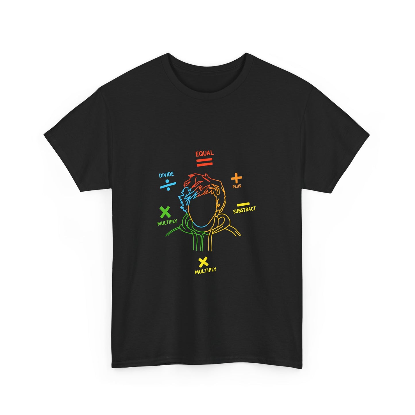 Minimalist Divide Symbol with Brush Unisex Heavy Cotton Tee