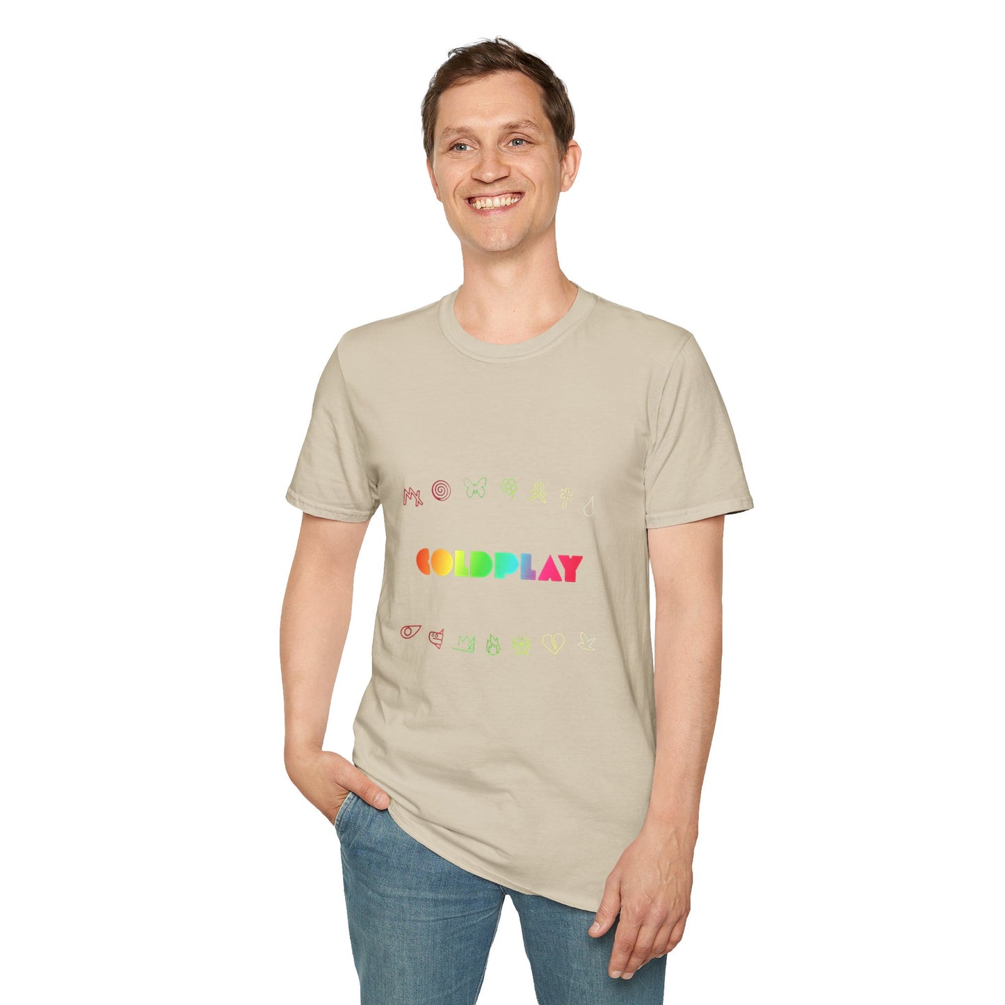 Unisex Softstyle T-Shirt Inspired by Coldplay’s Signage