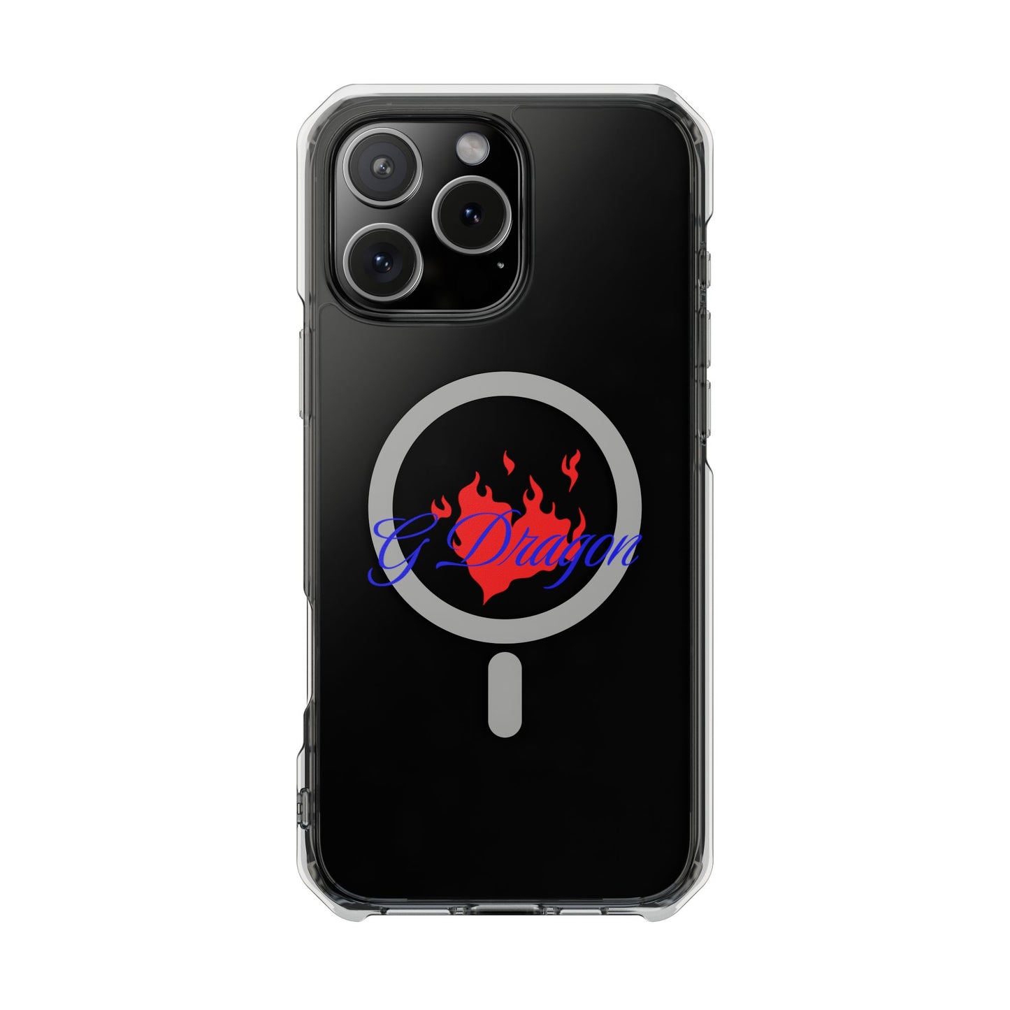 Heart on Fire Bold Script Magnetic Clear Impact Case