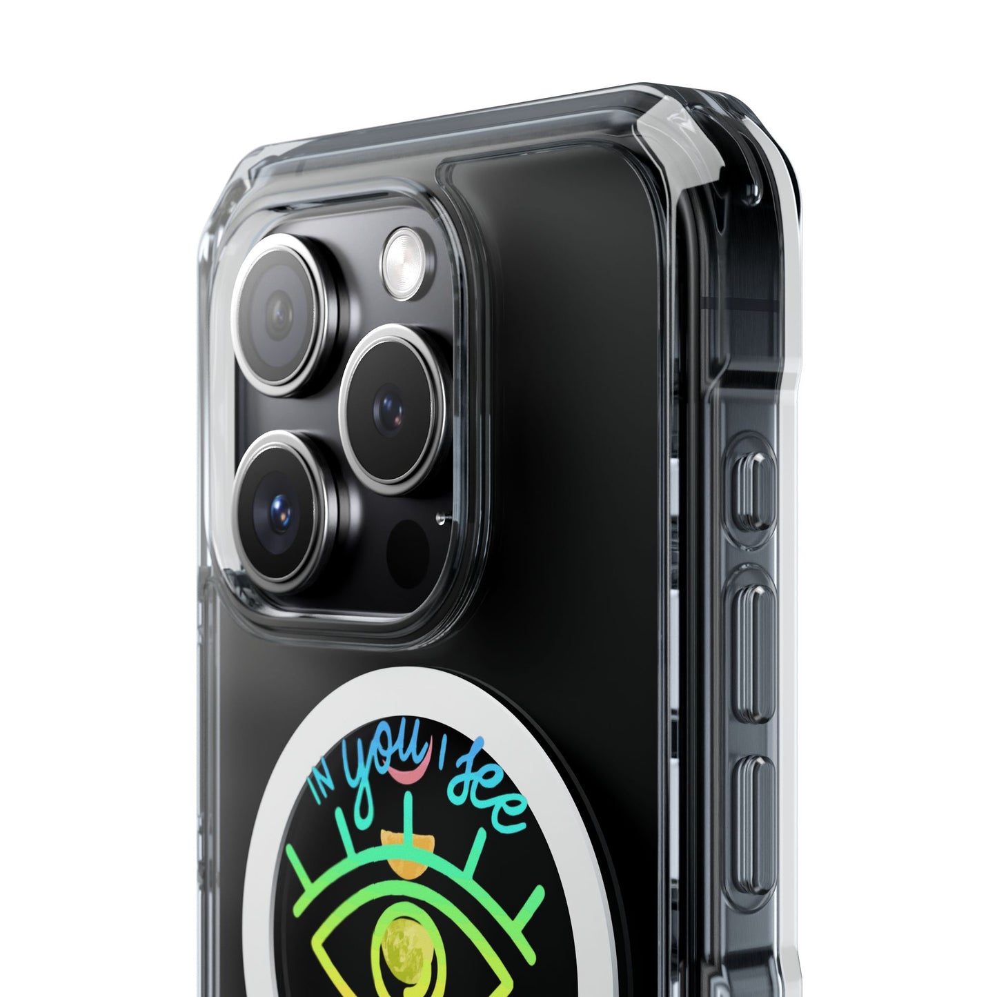 Rainbow Lunar Phases Magnetic Clear Impact case