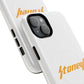 Orange Lightning Text Logo Tough Magnetic Case