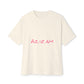 Handwritten Heart Doodle Oversized Boxy Tee