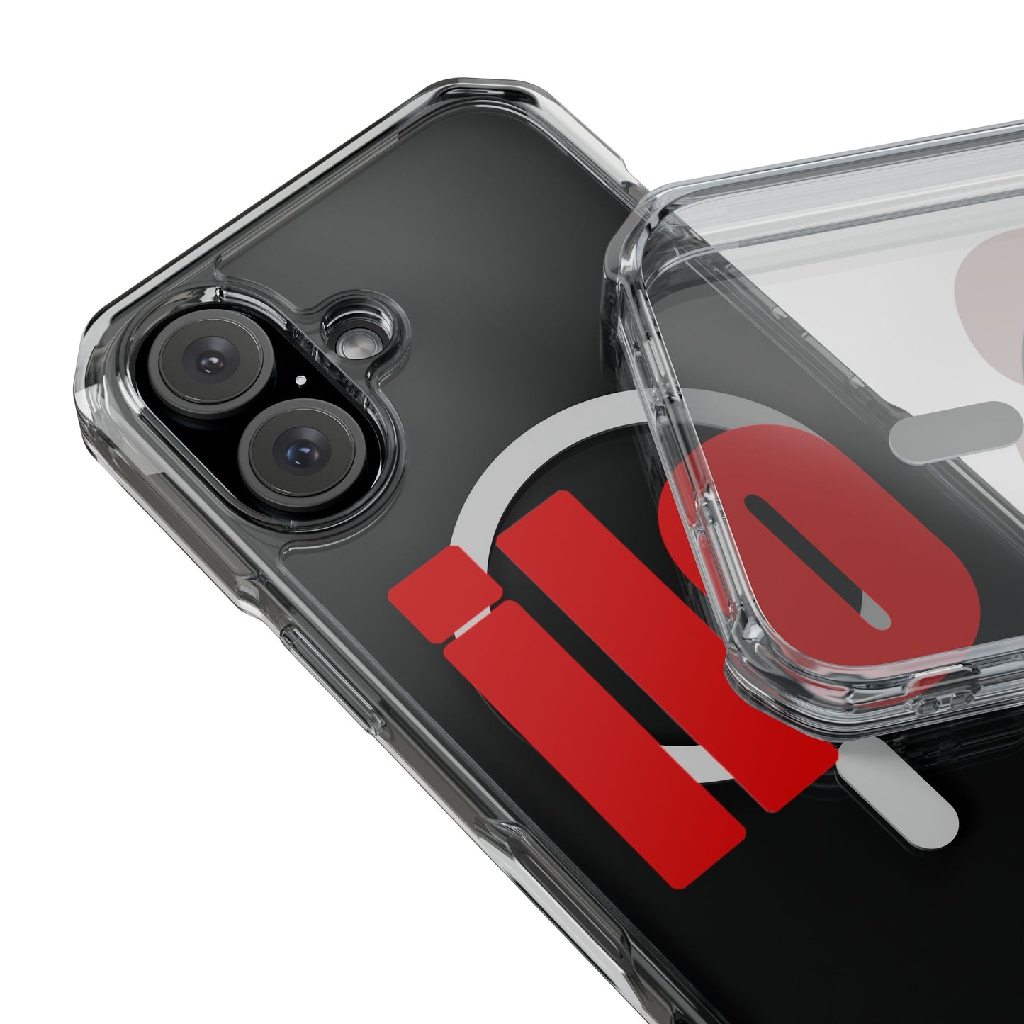 ILO Bold Red Block Magnetic Clear Impact Case