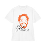 Unisex Garment-Dyed Drop-Shoulder T-Shirt – Post Malone Name Design with Picture