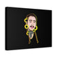 Cartoon Face with Sunflowers Canvas