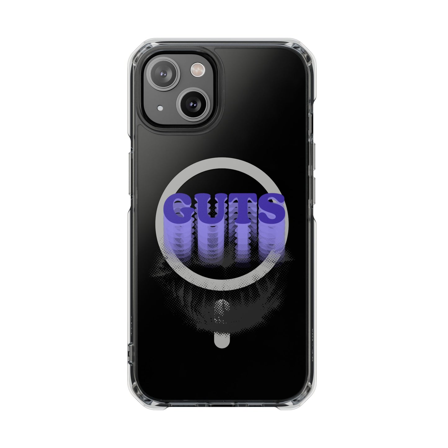 Guts Drip Effect Halftone Magnetic Clear Impact Case