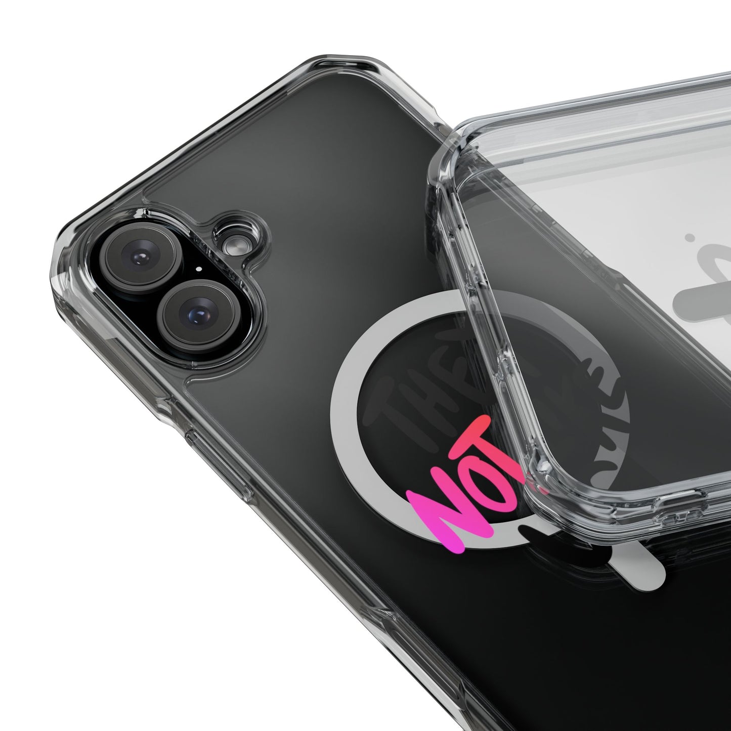 Bold “NOT” Statement Magnetic Clear Impact case