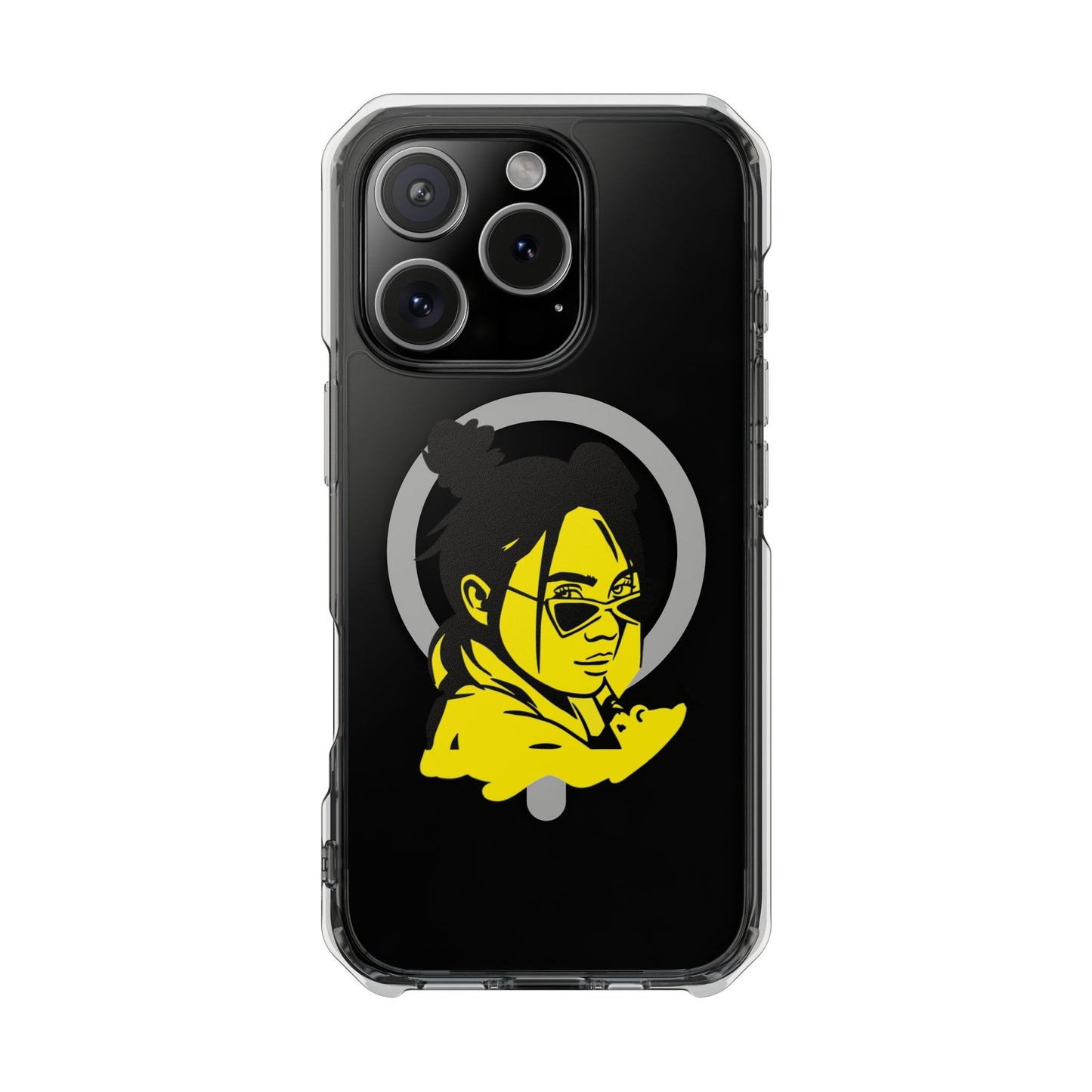 Neon Mood Portrait Magnetic Clear Impact Case