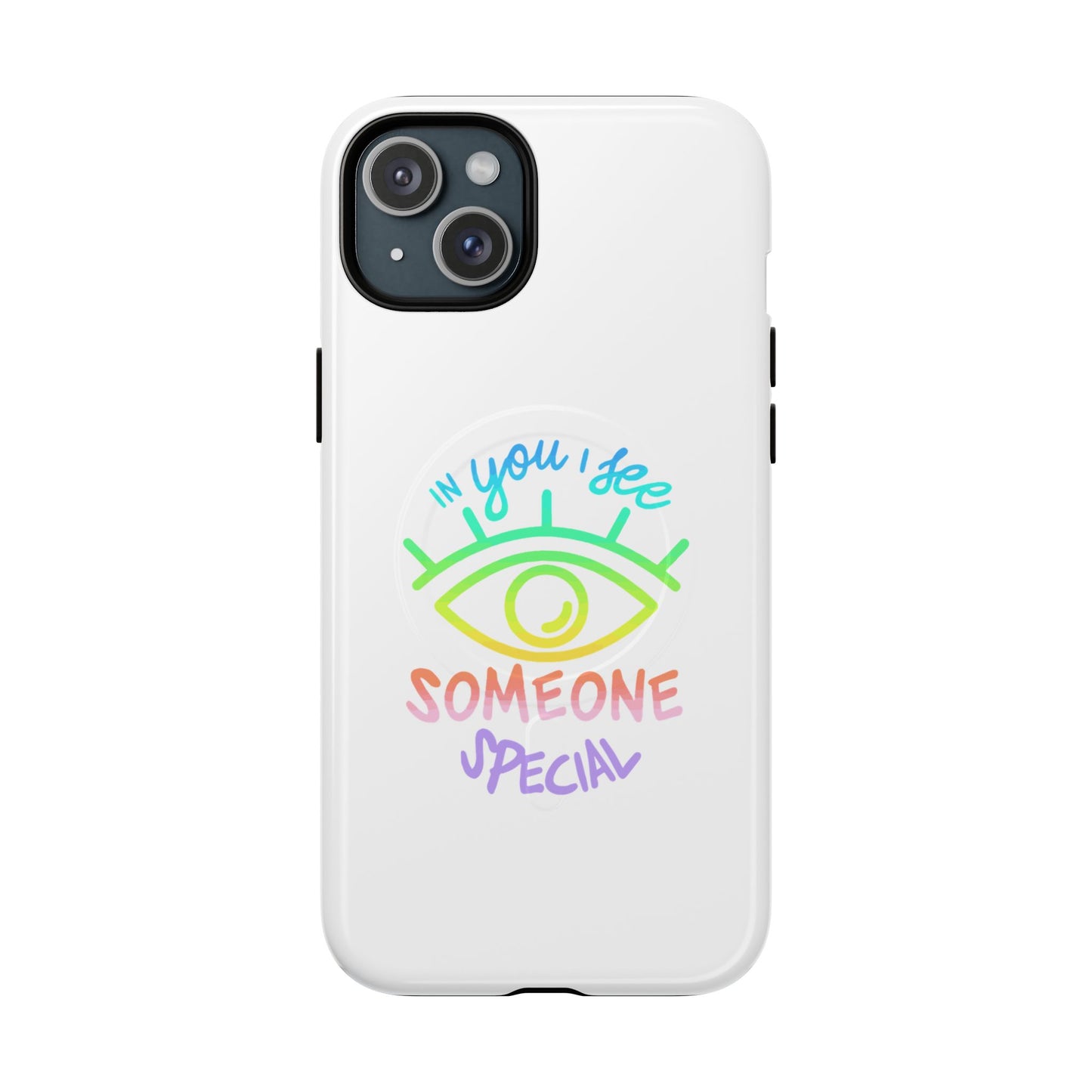 Vibrant Eye and Text Tough Magnetic Case