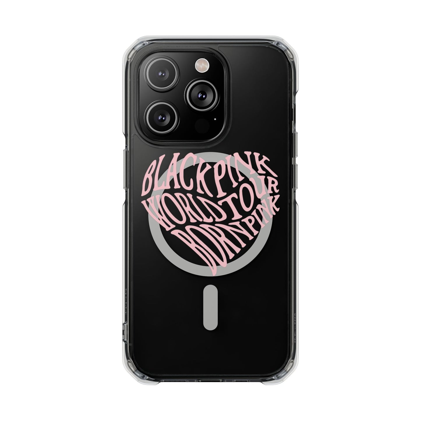 Born Pink Heart Typography - Magnetic Clear Impact Case