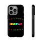 Premium Tough Case for iPhone 12 to 16 Pro Max Showcasing Coldplay’s Signage