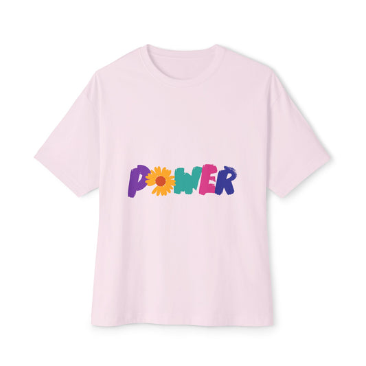 Retro Flower Power Color Pop Unisex Oversized Boxy Tee