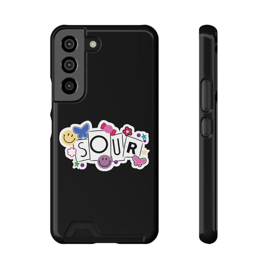 Phone Case + Card Holder For Samsung S21 to S22 – Olivia Rodrigo Sour | Black Edition