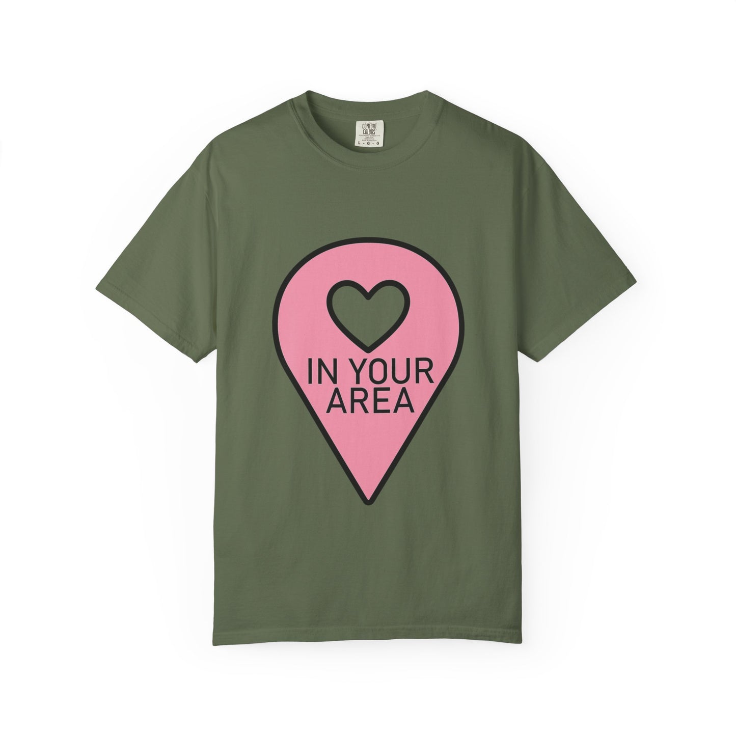 In Your Area Pin Marker – Dyed T-shirt