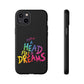 Premium Tough Case for iPhone 12 to 16 Pro Max Showcasing Coldplay’s Iconic A Head Full of Dreams