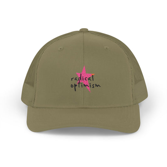 Flame Script Statement Snapback Trucker Cap