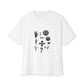 Ocean Wave with Heart Outline Oversized Boxy Tee