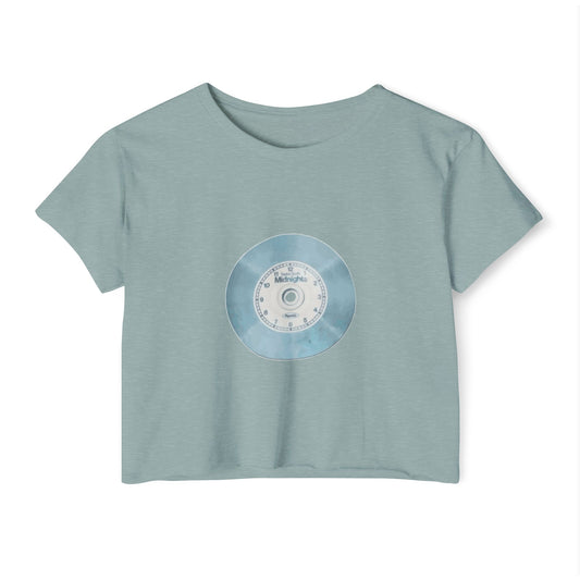 Midnight Vinyl Vibes Women's Festival Crop Top