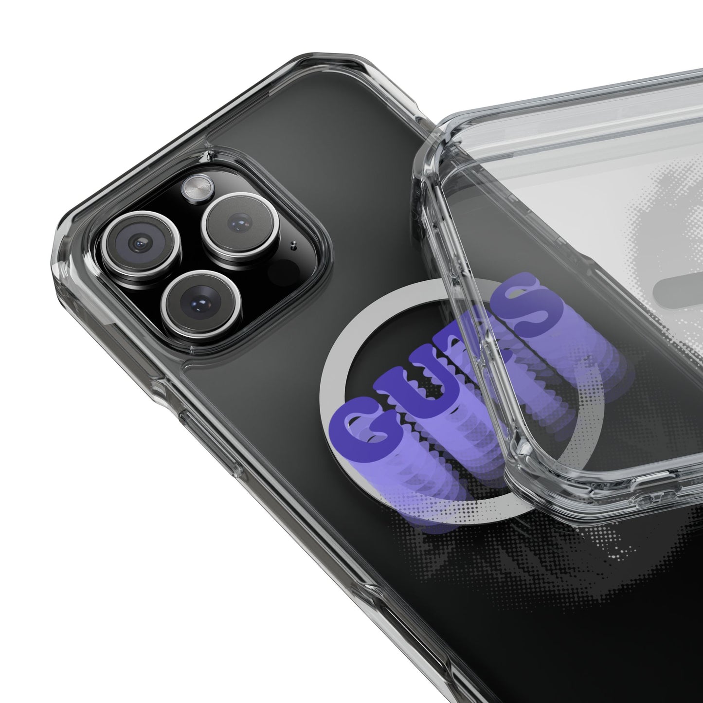 Guts Drip Effect Halftone Magnetic Clear Impact Case