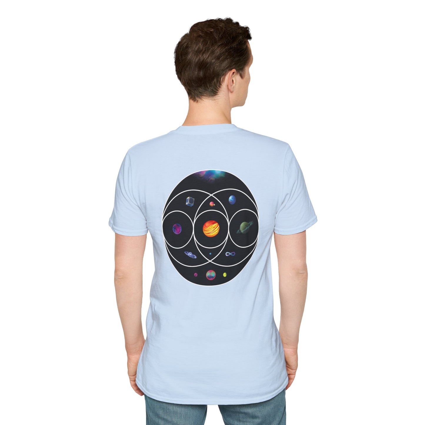 Unisex Softstyle T-Shirt Inspired by Coldplay’s Illustration Concept_B